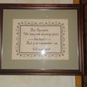 Vintage framed needlepoint